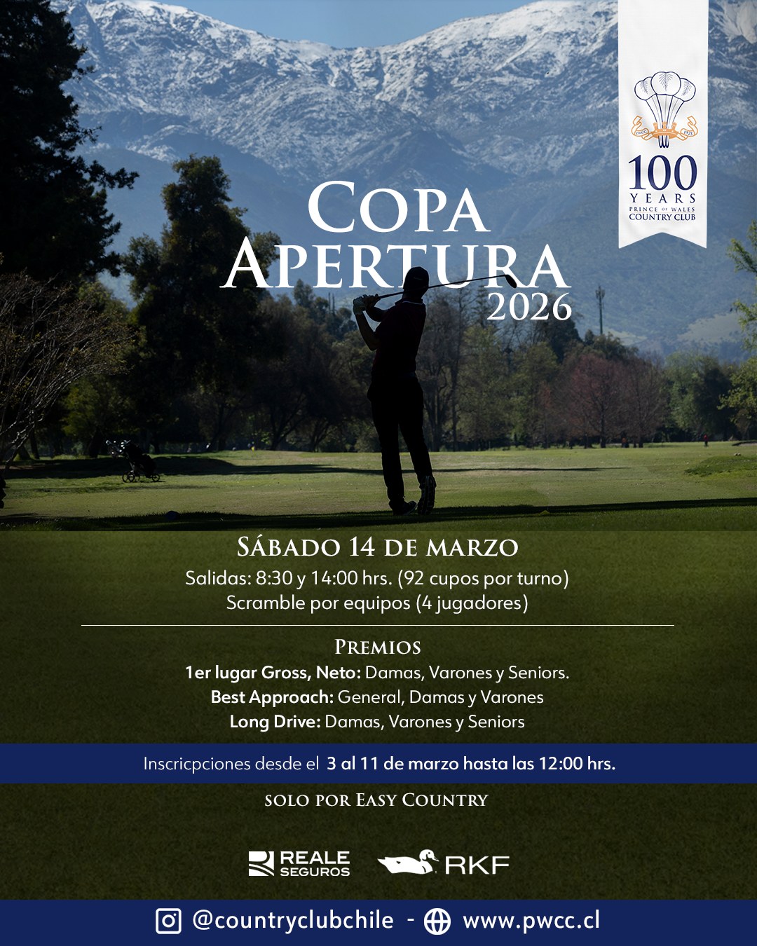 Copa Apertura 2026, golf PWCC